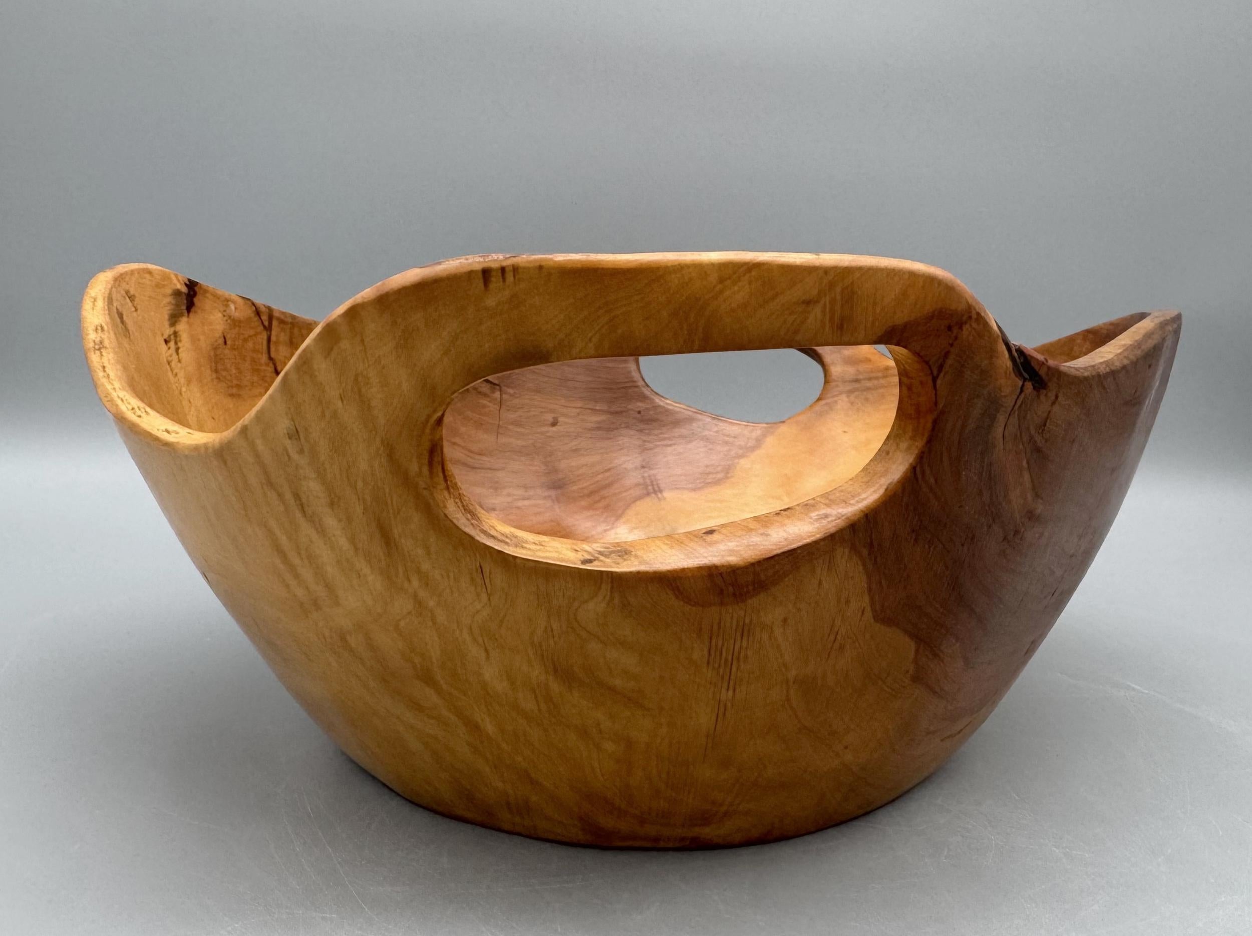 Gran cesta de madera tallada, Francia, hacia 1950 en Bueno estado para la venta en Paris, FR