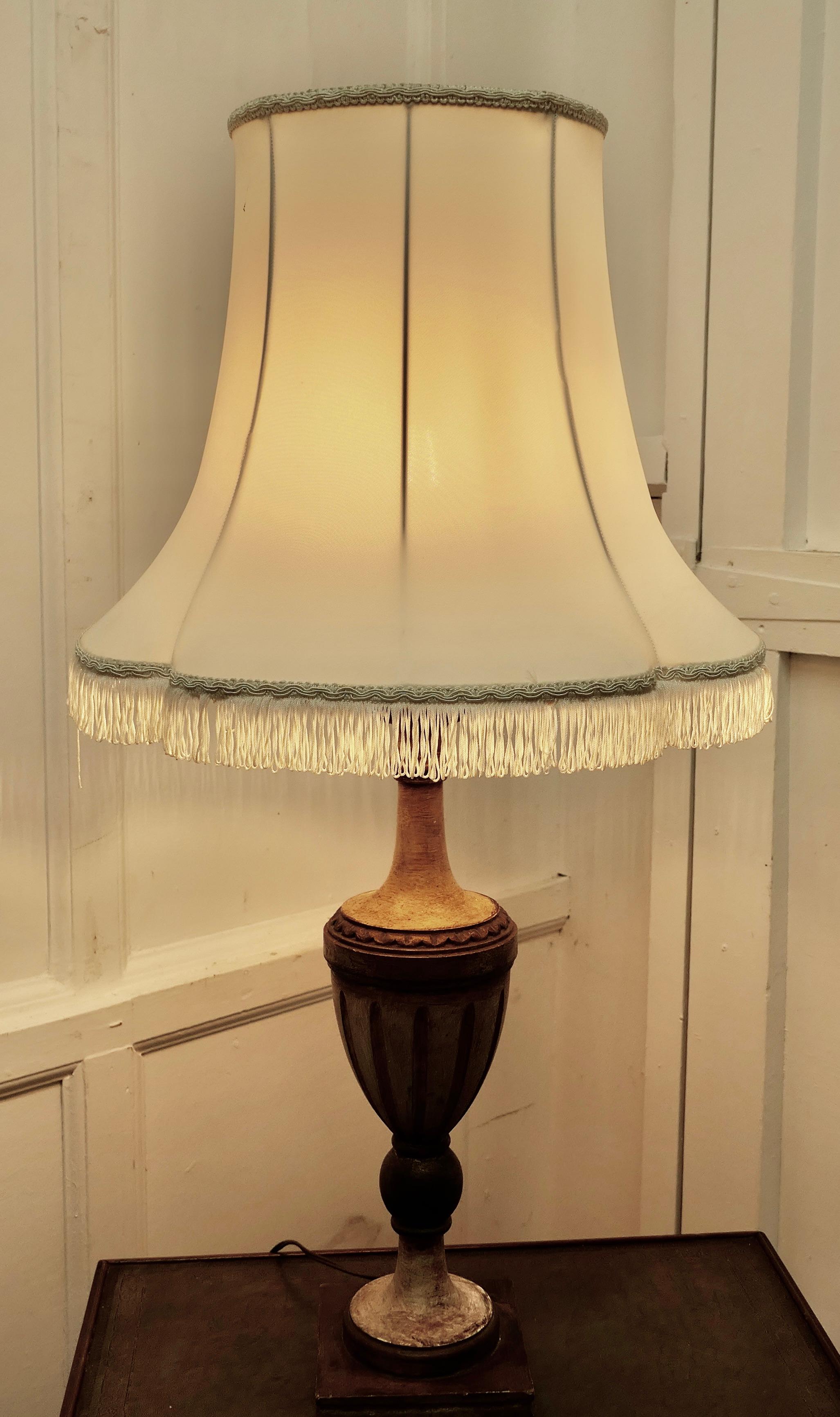 Large Carved Wooden Table Lamp  This is a great statement piece  In Good Condition For Sale In Chillerton, Isle of Wight