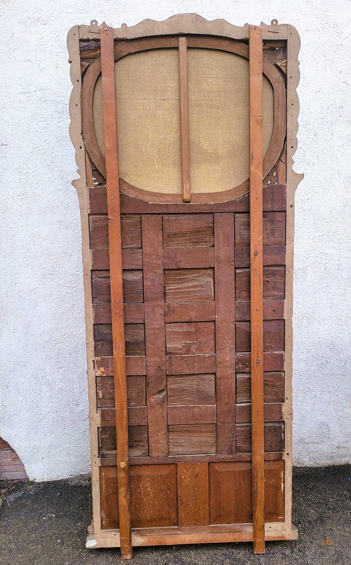 Large Carved Wooden Trumeau With Still Life With Birds, 19th Century 12