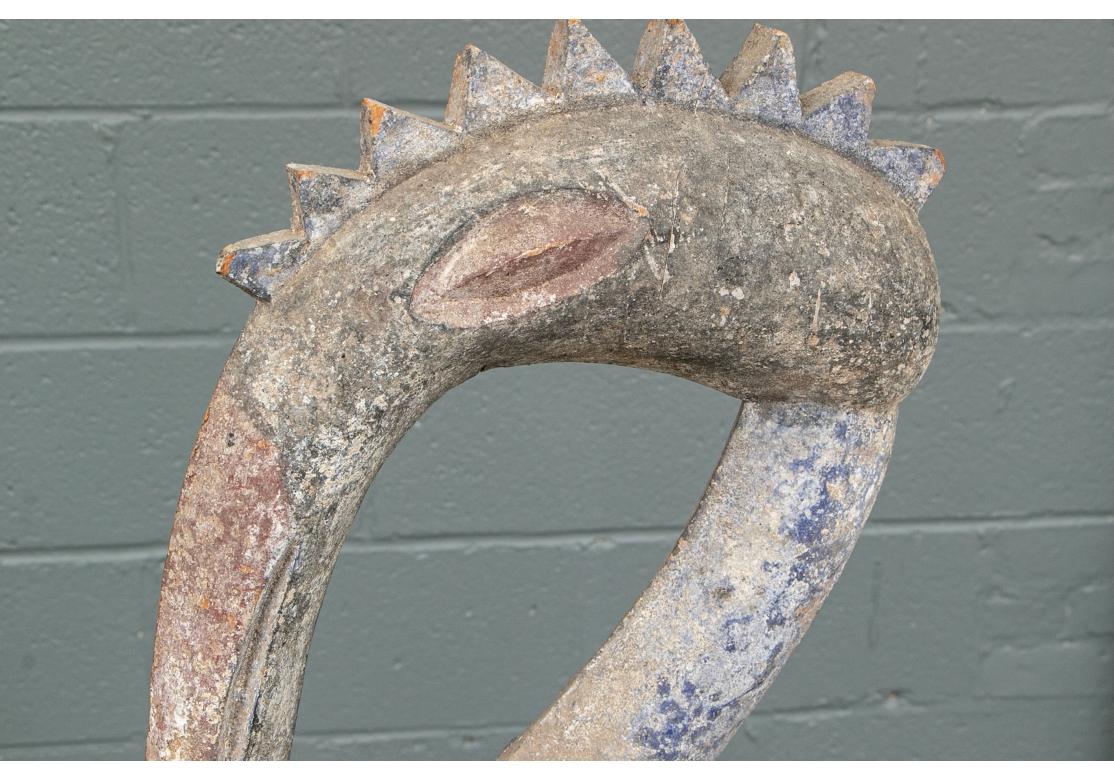 Large Carving Of An African Hornbill And Young For Sale 5