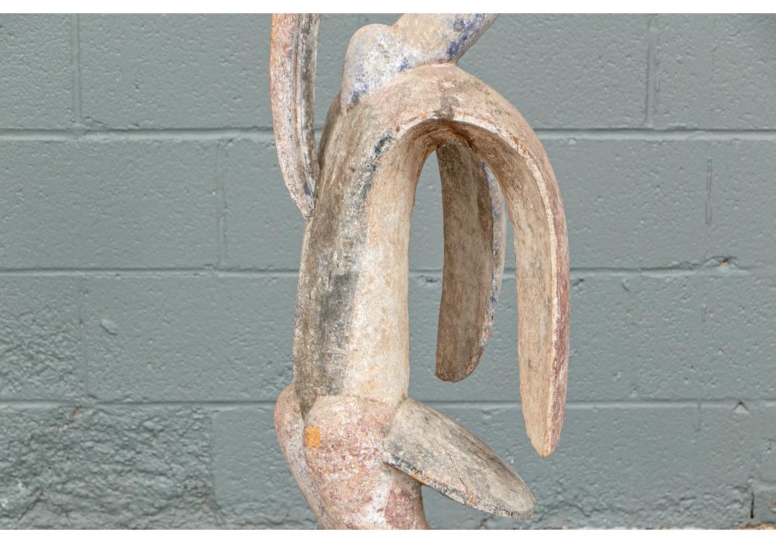 Tribal Large Carving Of An African Hornbill And Young For Sale