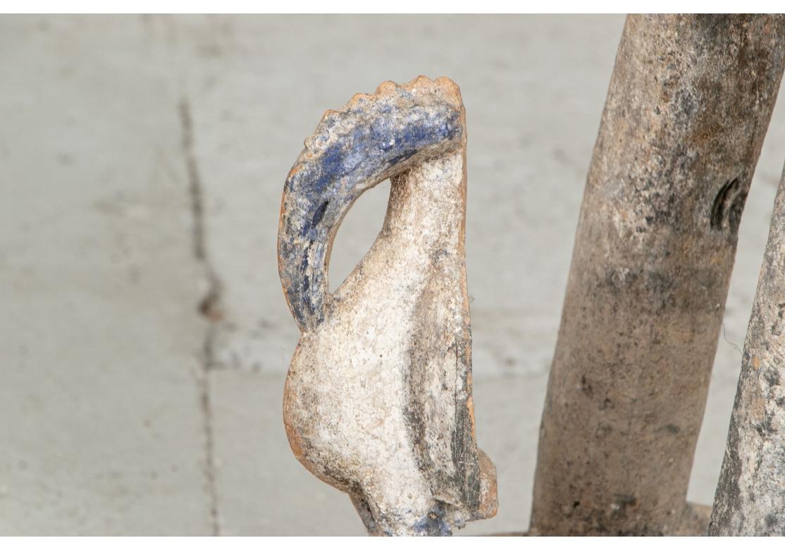 Large Carving Of An African Hornbill And Young For Sale 2