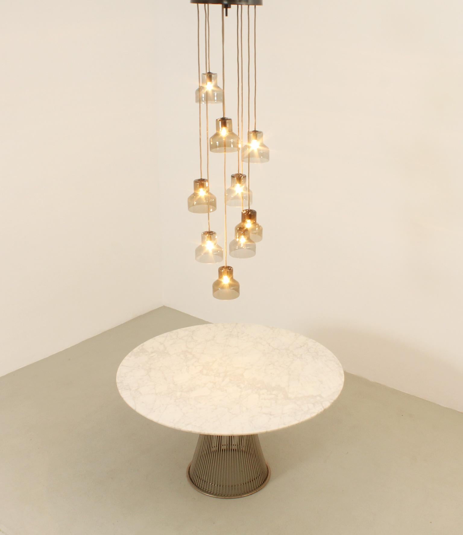 Large Cascade Ceiling Lamp by Peter Pelzel for Vistosi, Italy, 1962 For Sale 4