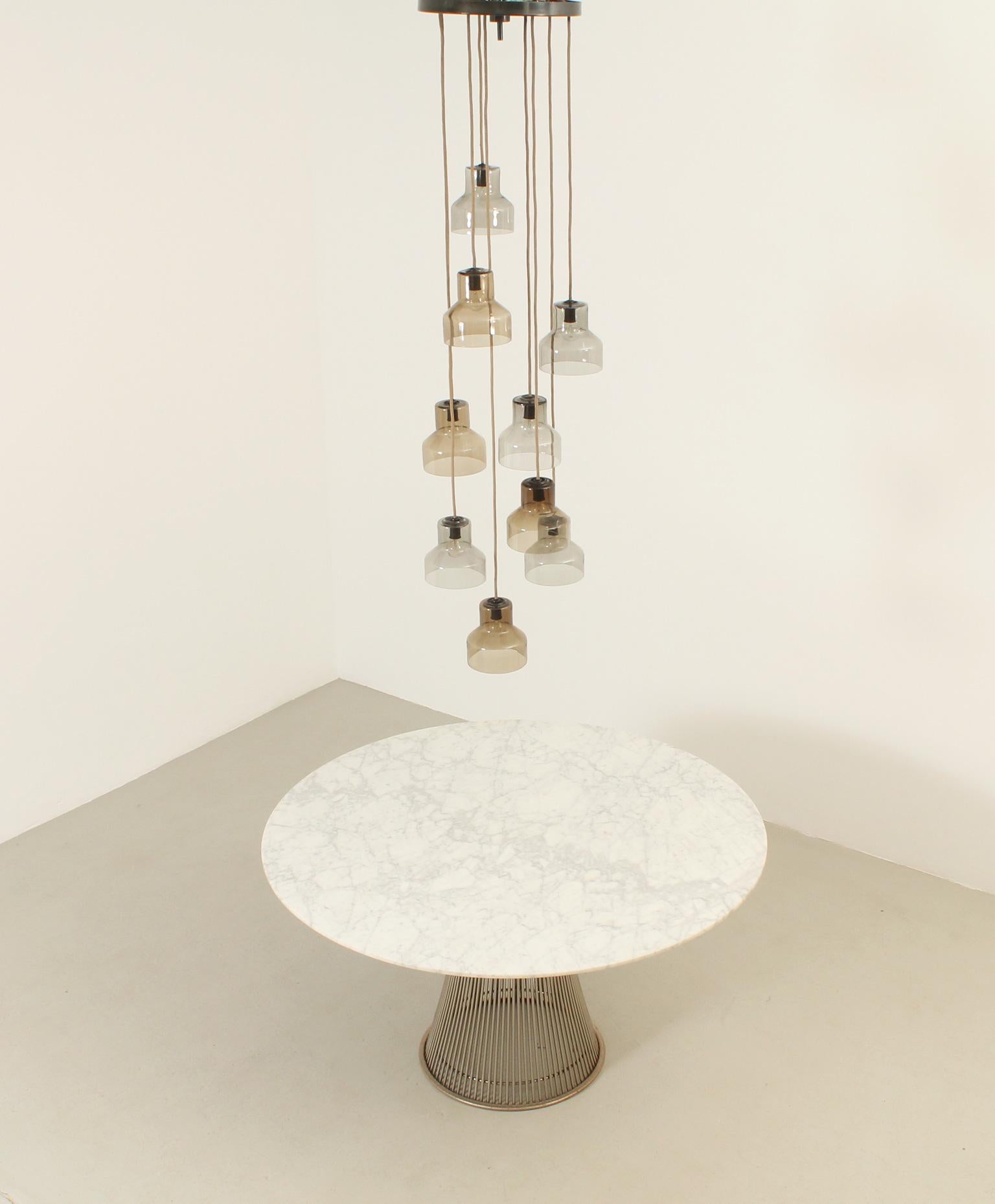 Large Cascade Ceiling Lamp by Peter Pelzel for Vistosi, Italy, 1962 For Sale 7