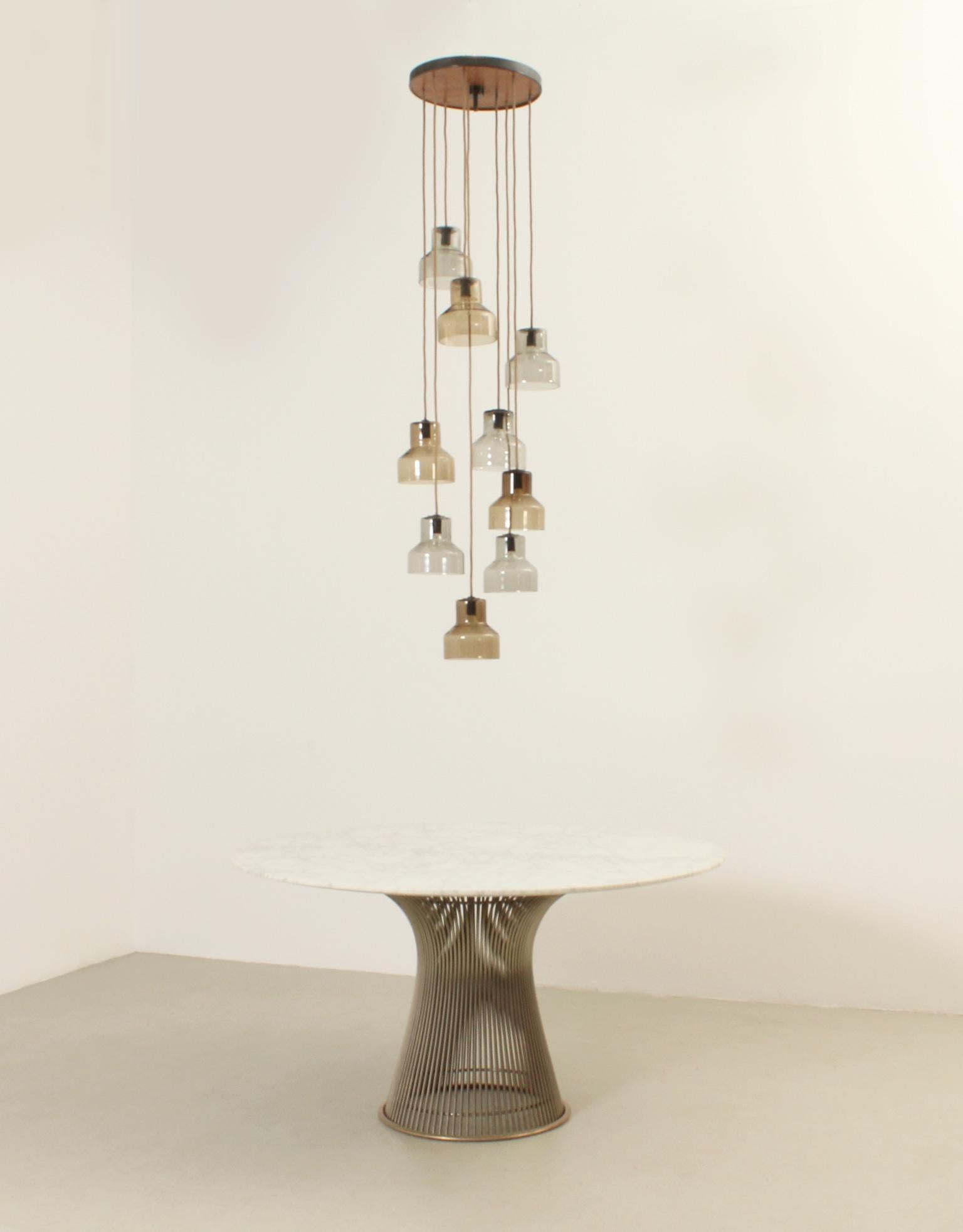 Mid-20th Century Large Cascade Ceiling Lamp by Peter Pelzel for Vistosi, Italy, 1962 For Sale