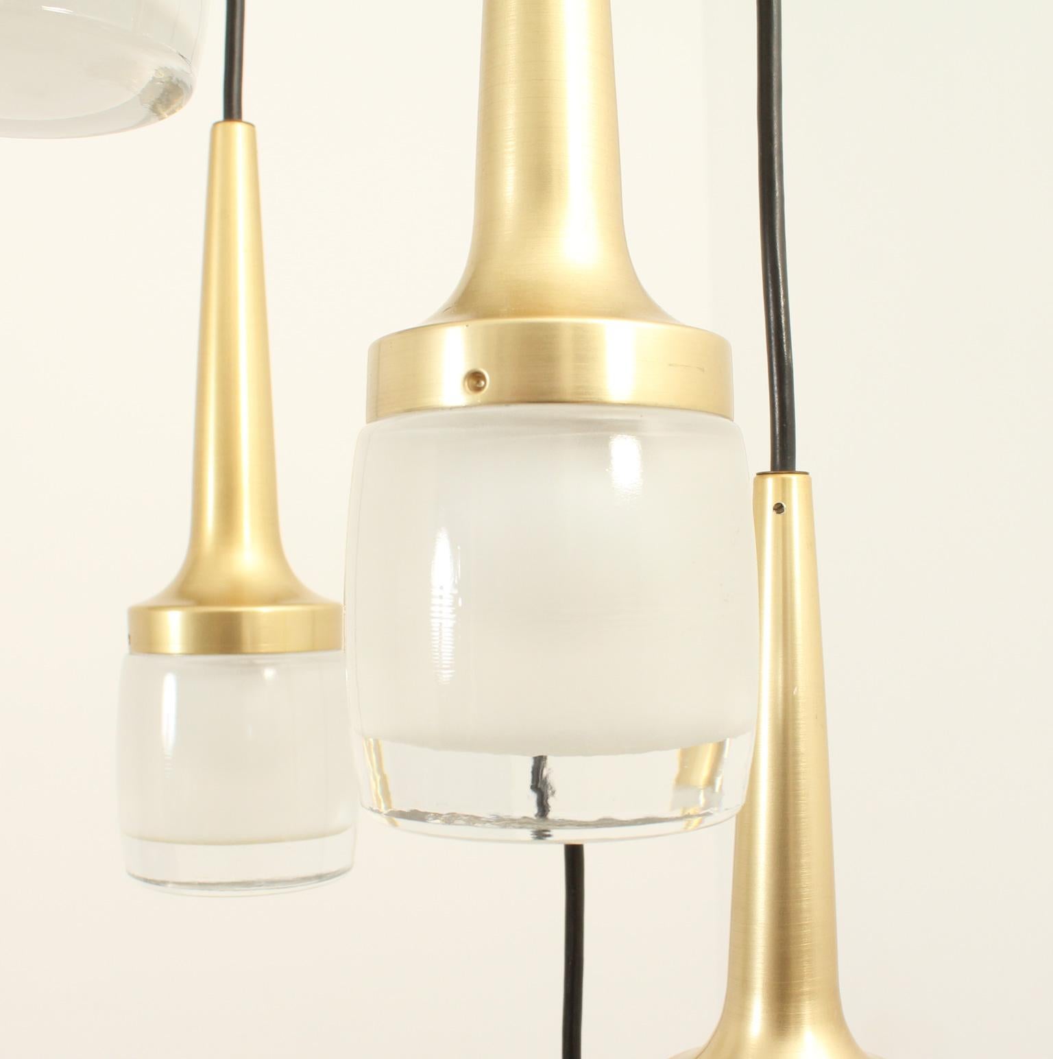 Mid-20th Century Large Cascade Chandelier with Six Lights by Staff, Germany, 1960s For Sale