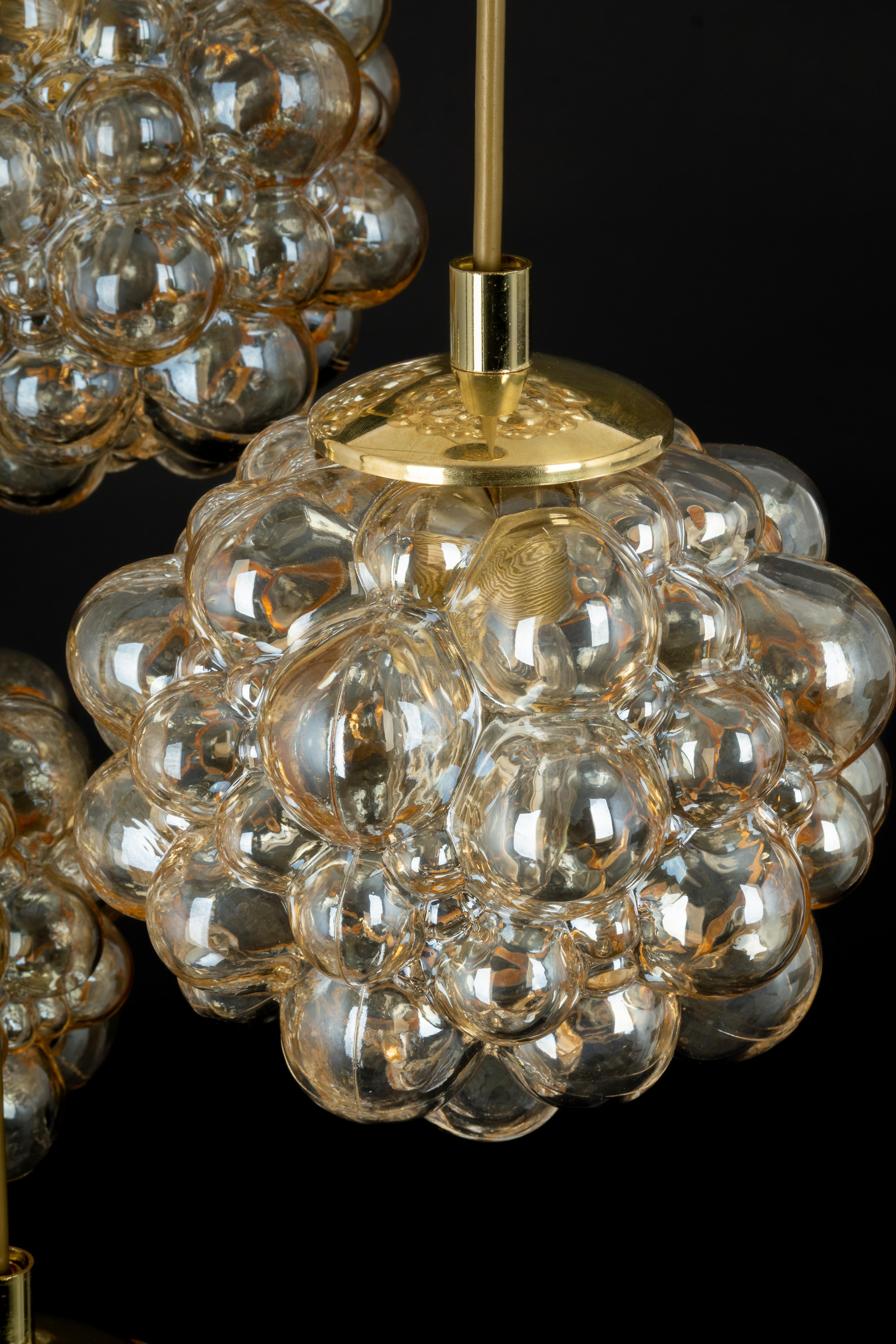 Large Cascading Chandelier Bubble Glass Limburg, Germany, 1970s For Sale 4
