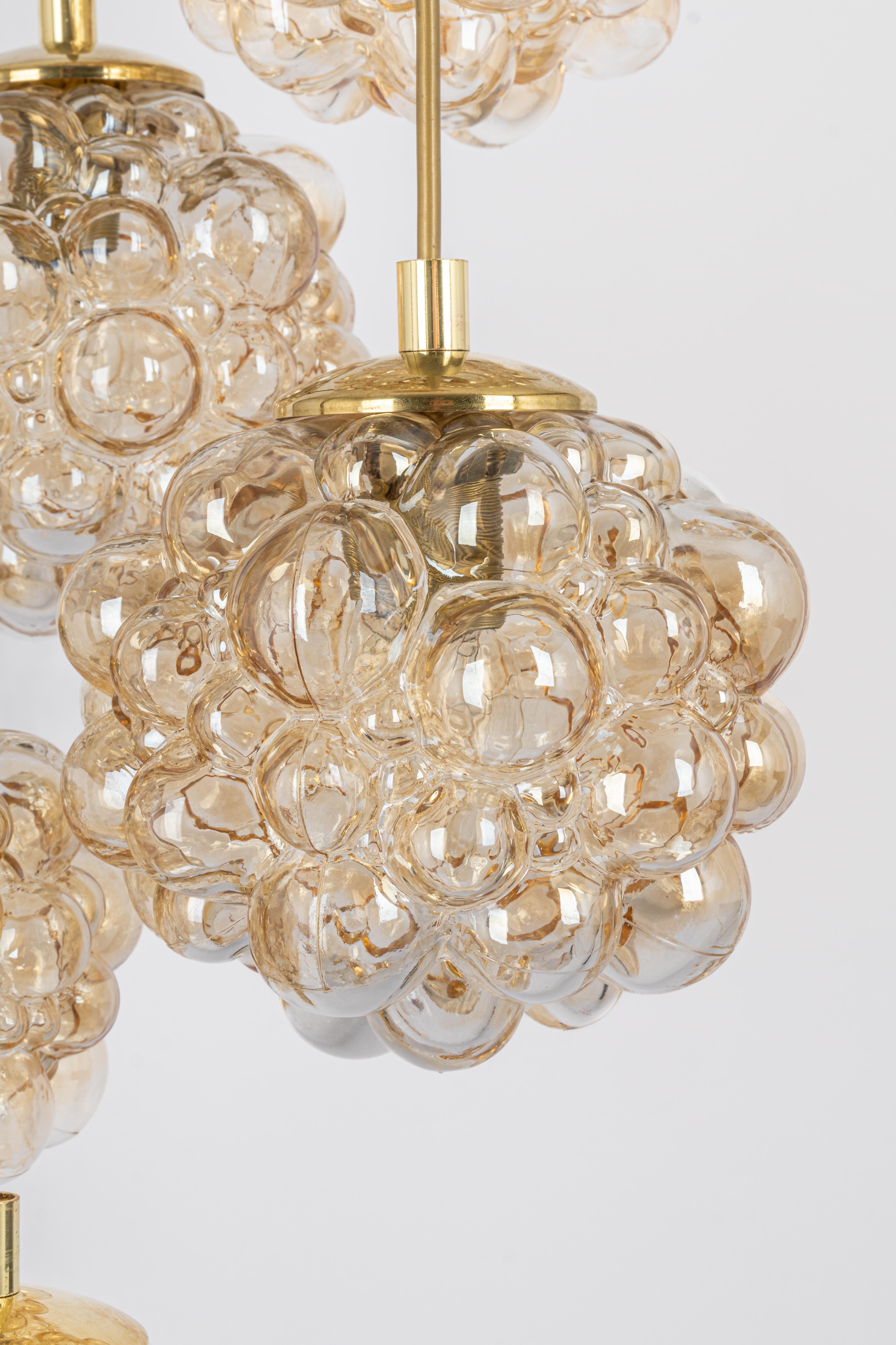 cascading glass bubble chandelier
