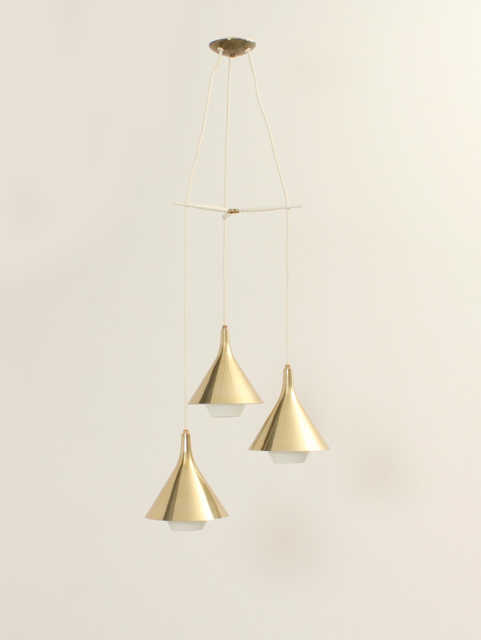 Finnish Large Cascading Chandelier in the style of Paavo Tynell, 1950's For Sale