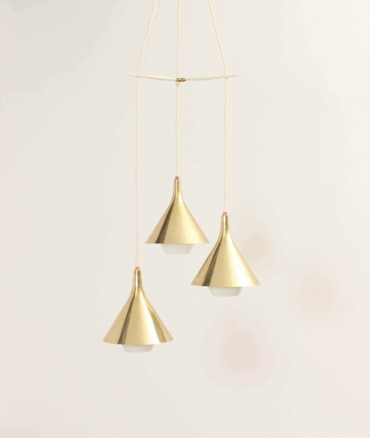 Mid-20th Century Large Cascading Chandelier in the style of Paavo Tynell, 1950's For Sale