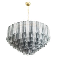 Large Cascading Murano Glass Chandelier, in Stock