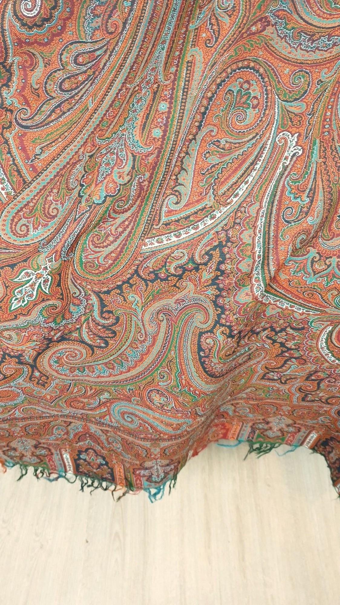 Napoleon III Large Cashmere Shawl, 160 X 328 Cm, XIXth Century