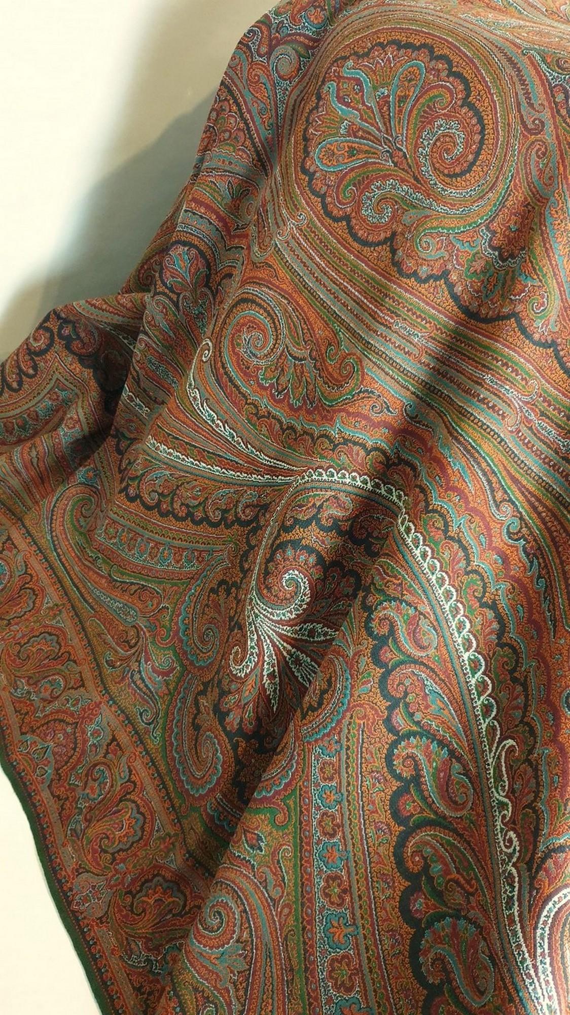 French Large Cashmere Shawl, 160 X 328 Cm, XIXth Century