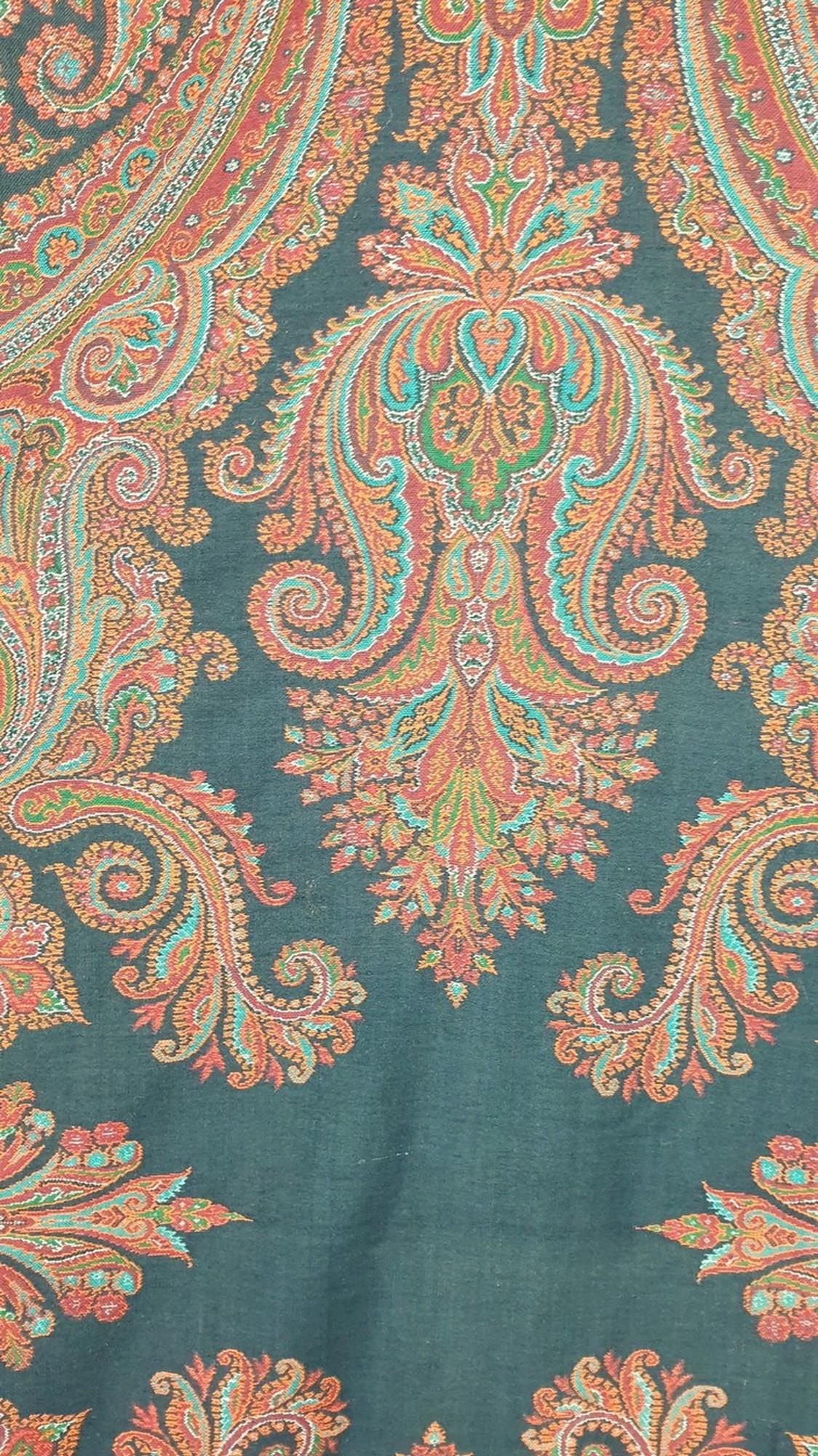 19th Century Large Cashmere Shawl, 160 X 328 Cm, XIXth Century