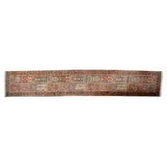 Large cashmere silk rug 491 X 80 cm