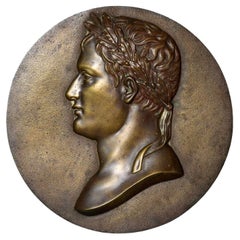 Large Cast Bronze Plaque of a Roman Emperor