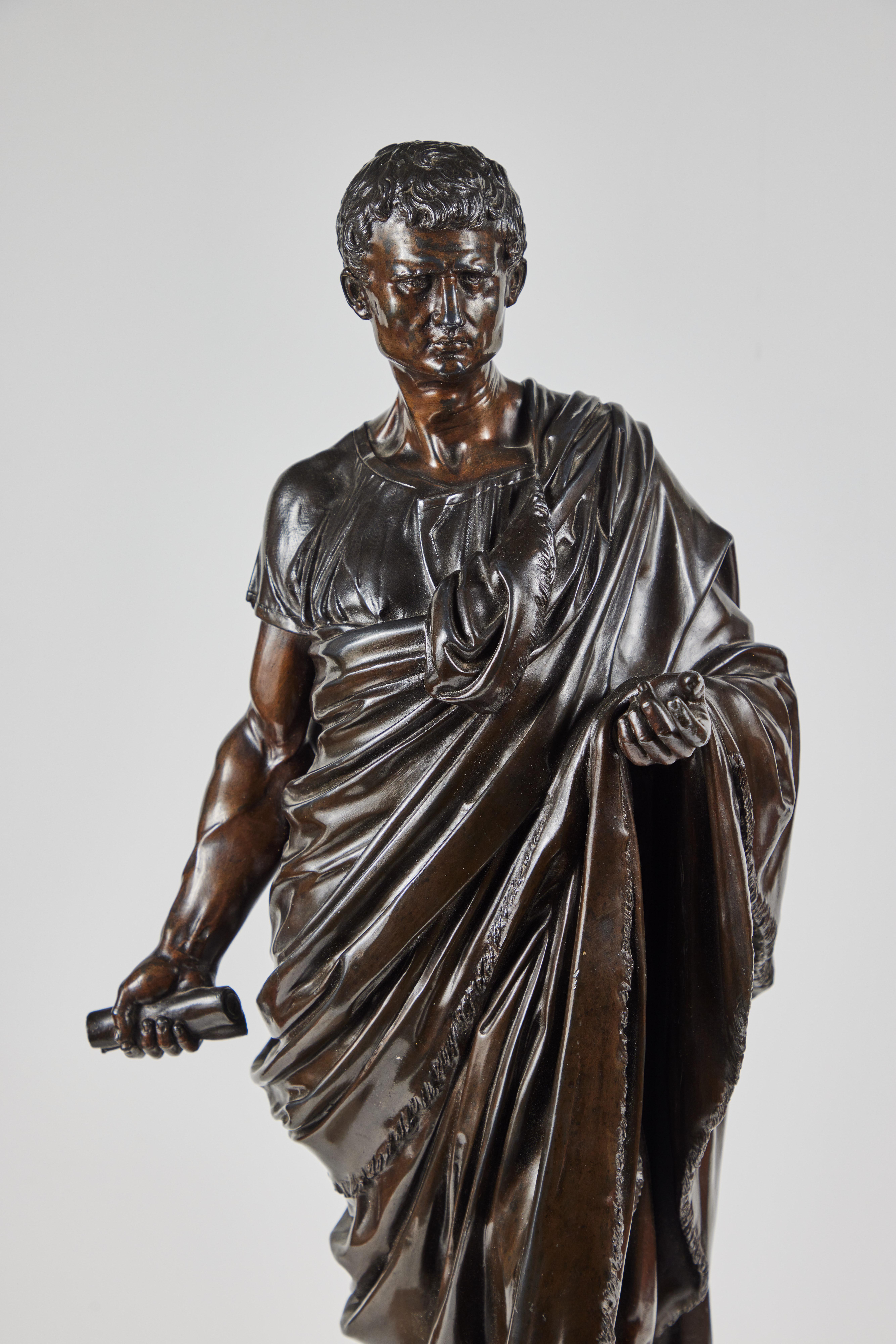 Large, Cast Bronze Roman Figures 4