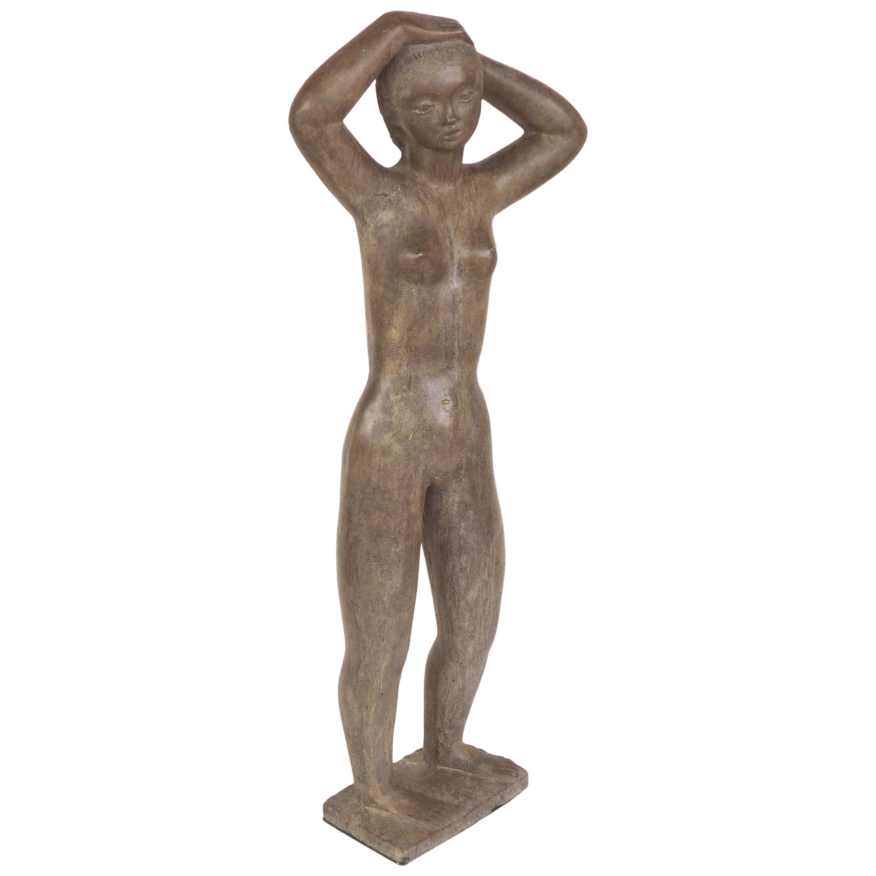 Large Cast Composition Sculpture of Standing Nude, Chuck Dodson, American, 1970s