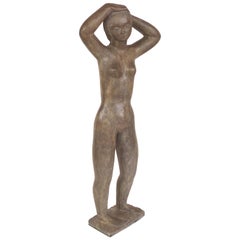 Large Cast Composition Sculpture of Standing Nude, Chuck Dodson, American, 1970s