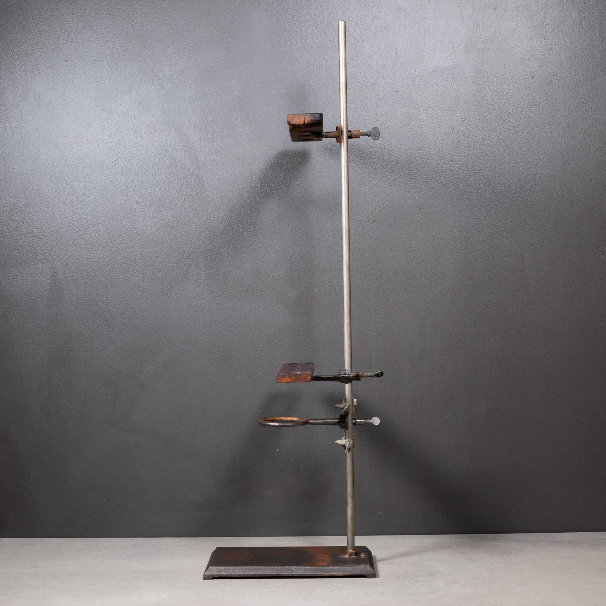 American Large Cast Iron/Wood Laboratory Test Tube and Beaker Stand c.1930 FREE SHIPPING For Sale
