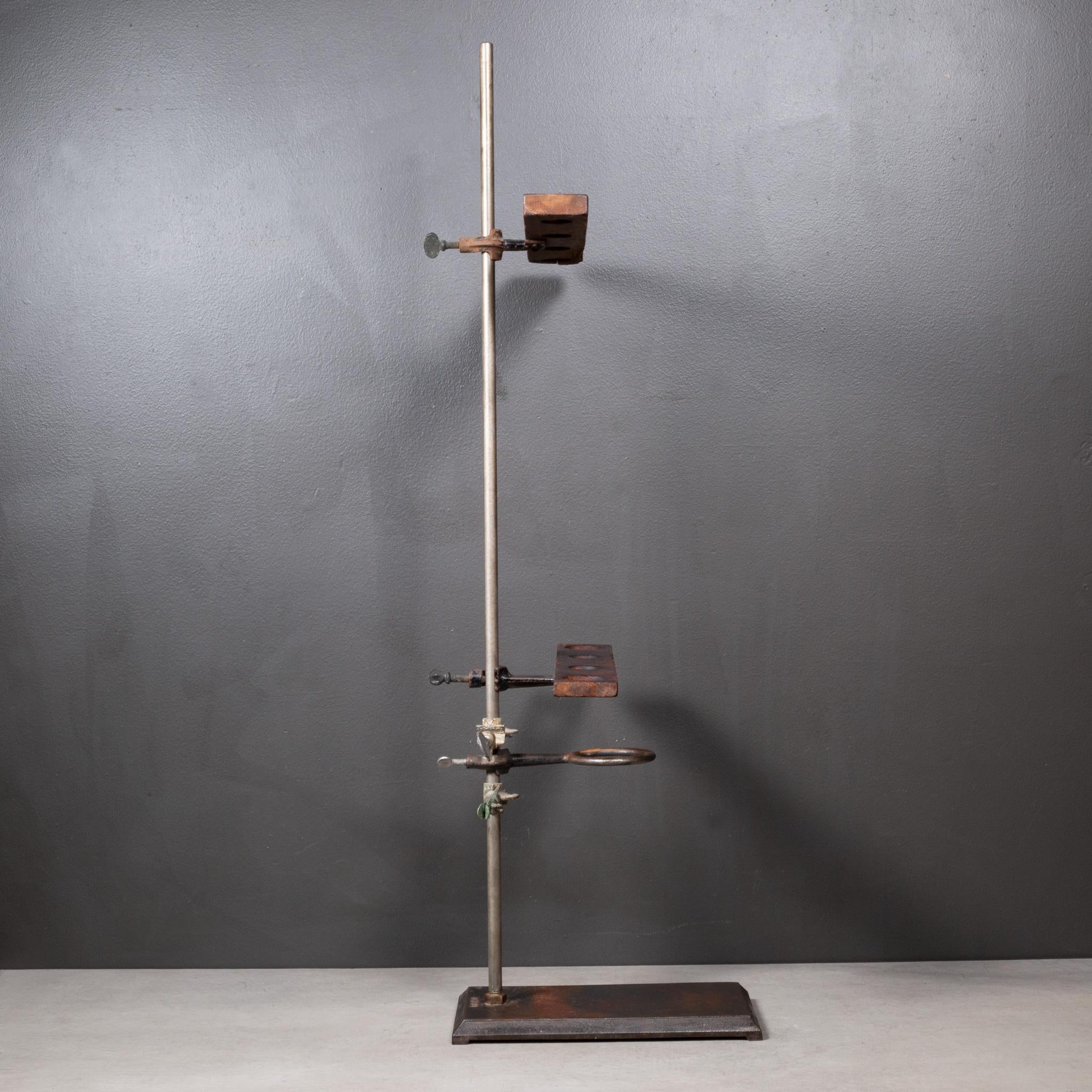 20th Century Large Cast Iron/Wood Laboratory Test Tube and Beaker Stand c.1930 FREE SHIPPING For Sale