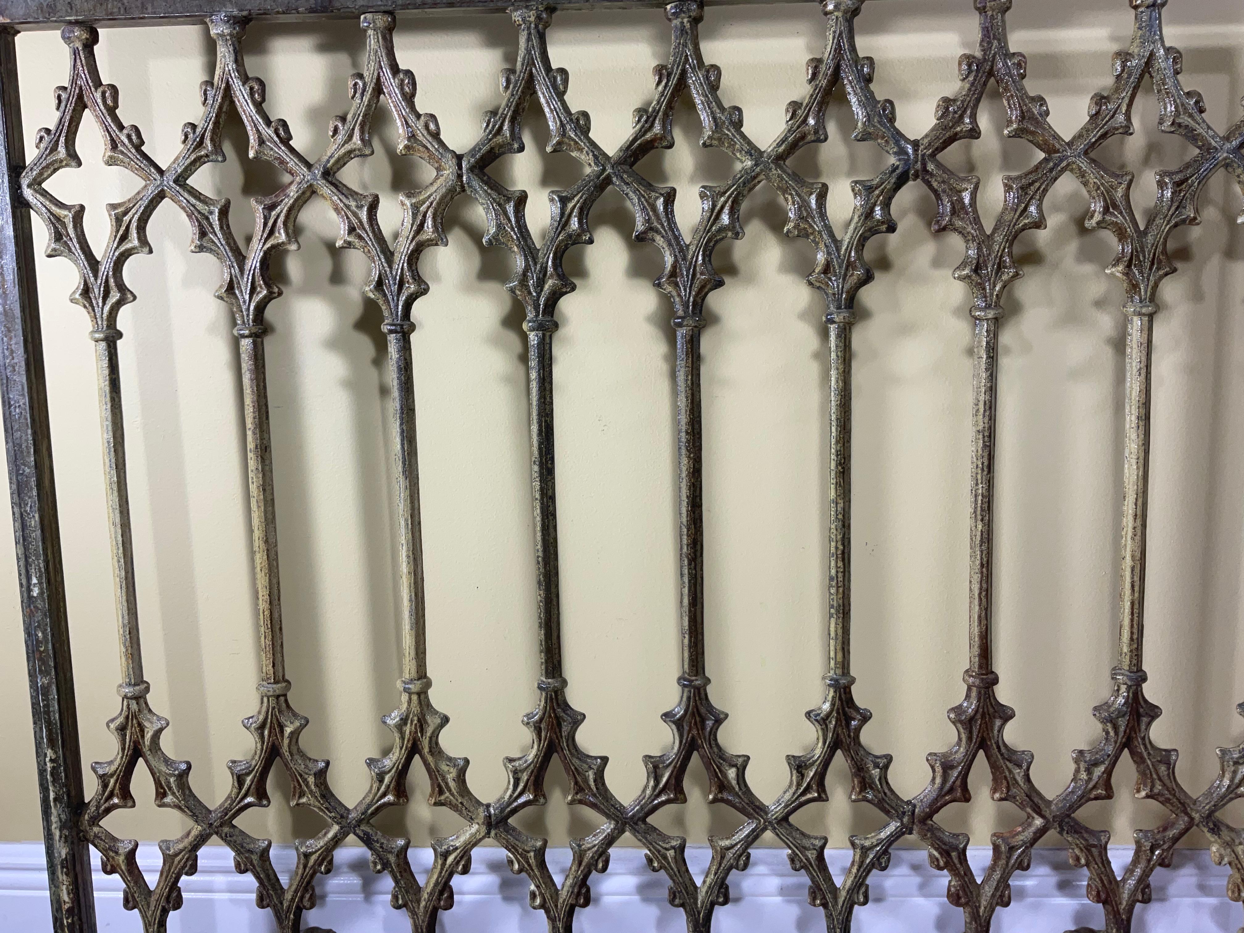 Contemporary Large Cast Iron Fireplaces Screen For Sale