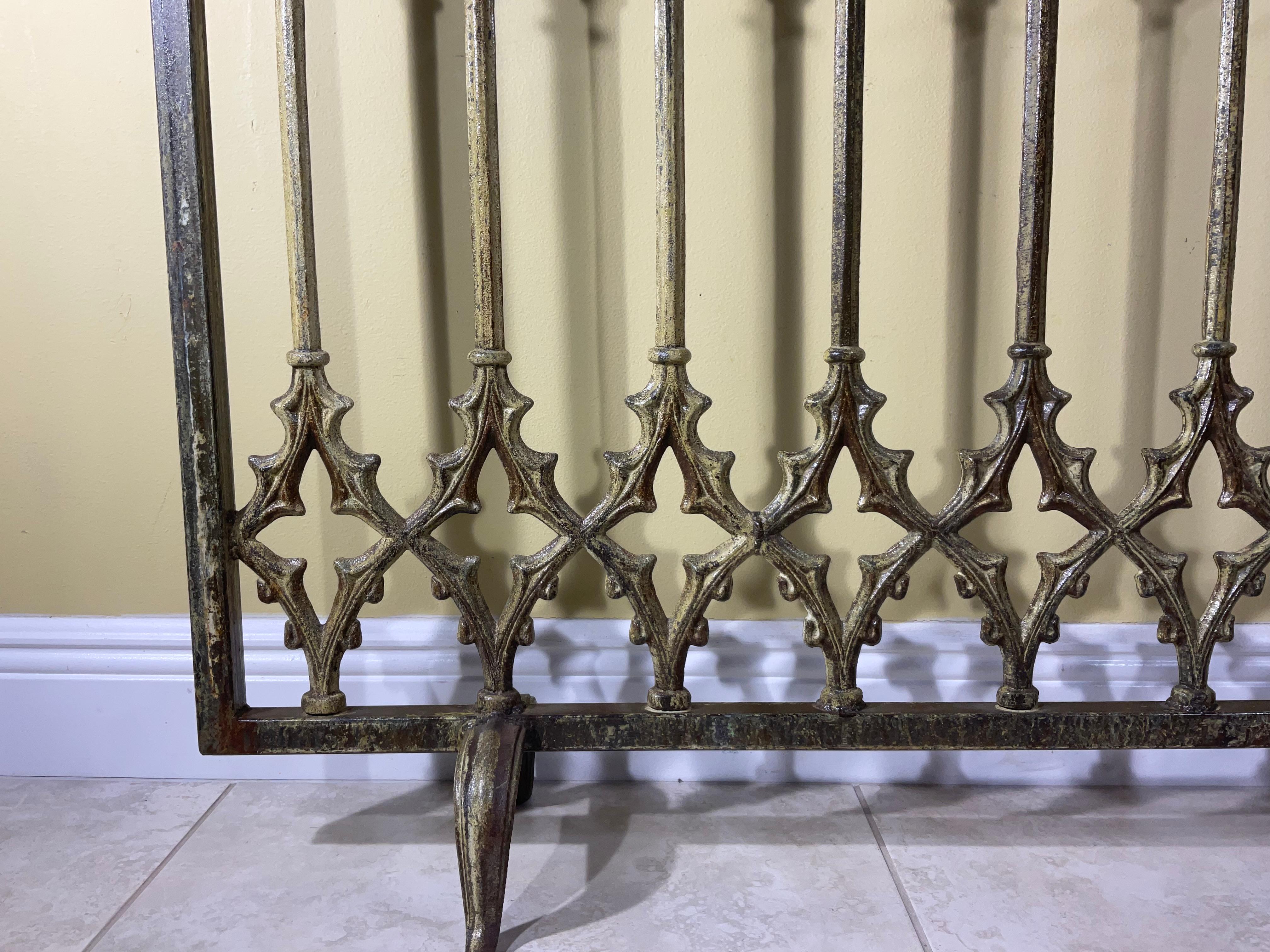 Large Cast Iron Fireplaces Screen For Sale 1