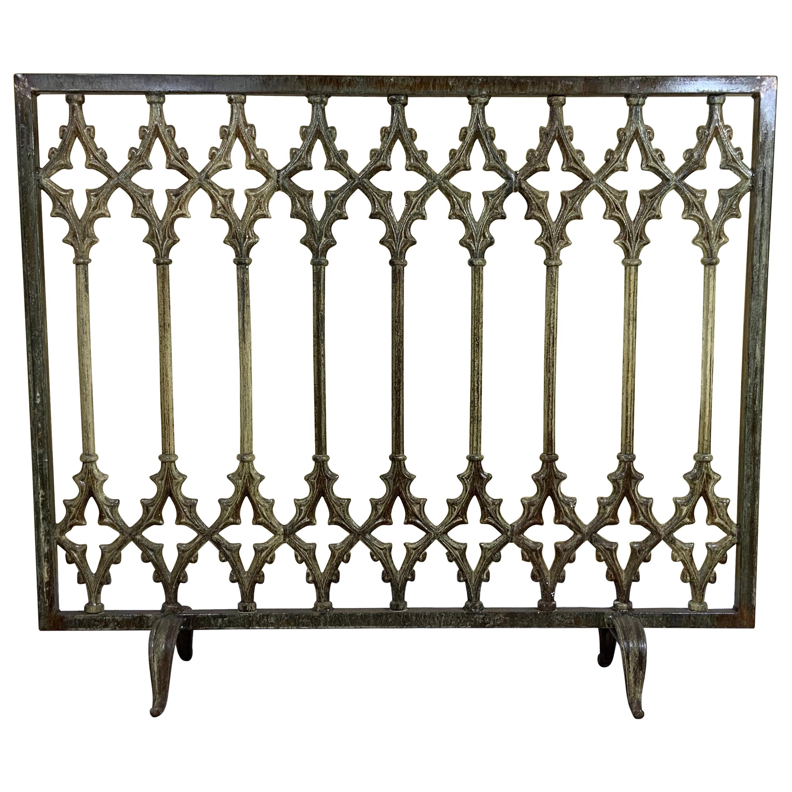 Large Cast Iron Fireplaces Screen at 1stDibs | extra large fireplace screen,  wrought iron fireplace screen, cast iron fireplace screens