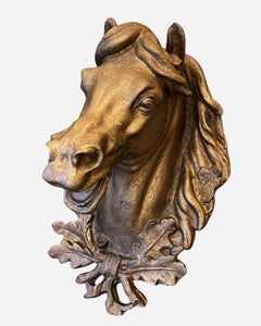 Large cast-iron horse head France, circa 1880 / 1900