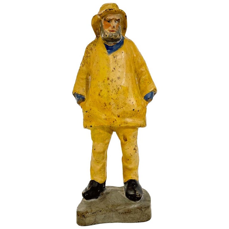 Large Cast Iron Old Salt Doorstop in Old Paint by Eastern Speciality