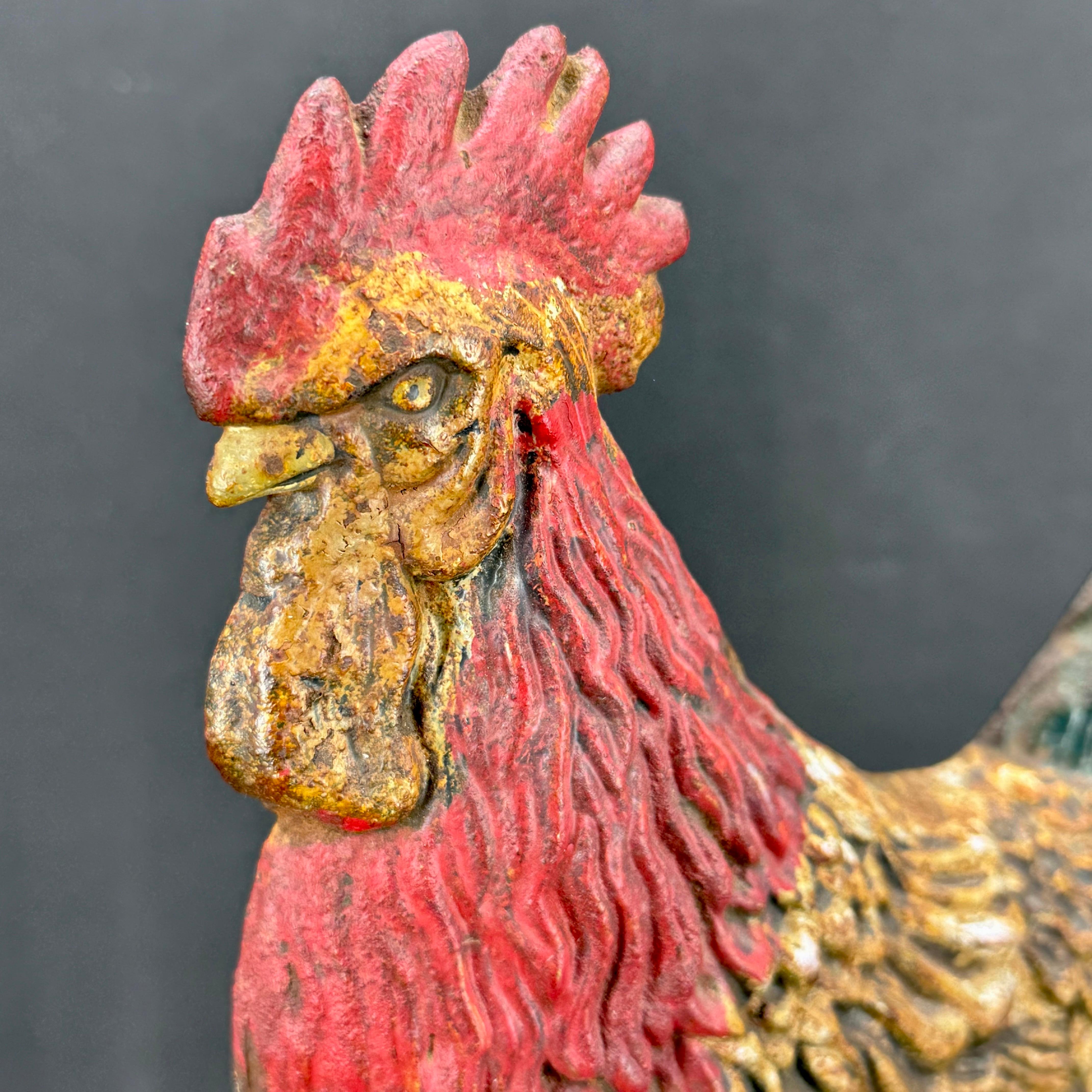 vintage cast iron rooster