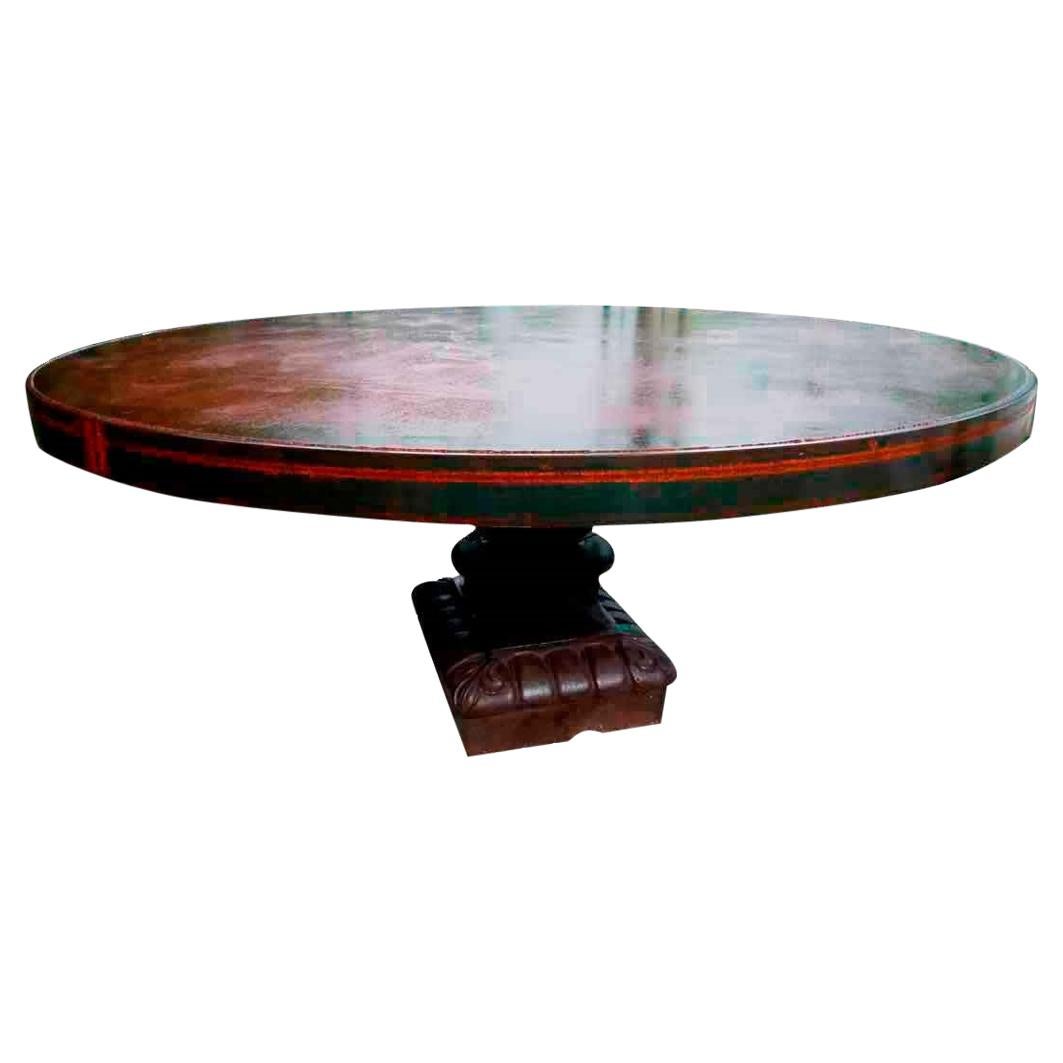Large Cast Iron Round Table