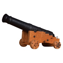 Large Cast Iron Signal Cannon