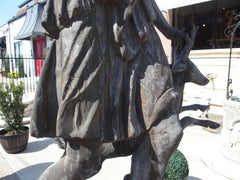 Large Cast Iron Statue of Diana the Huntress from a Property in Belgium, C. 1960