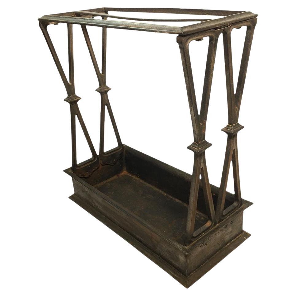 Large Cast Iron Umbrella Stand For Sale
