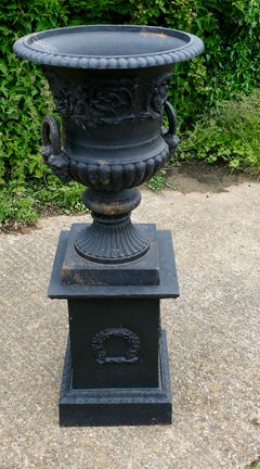 Large Cast Iron Urn, Garden Planter