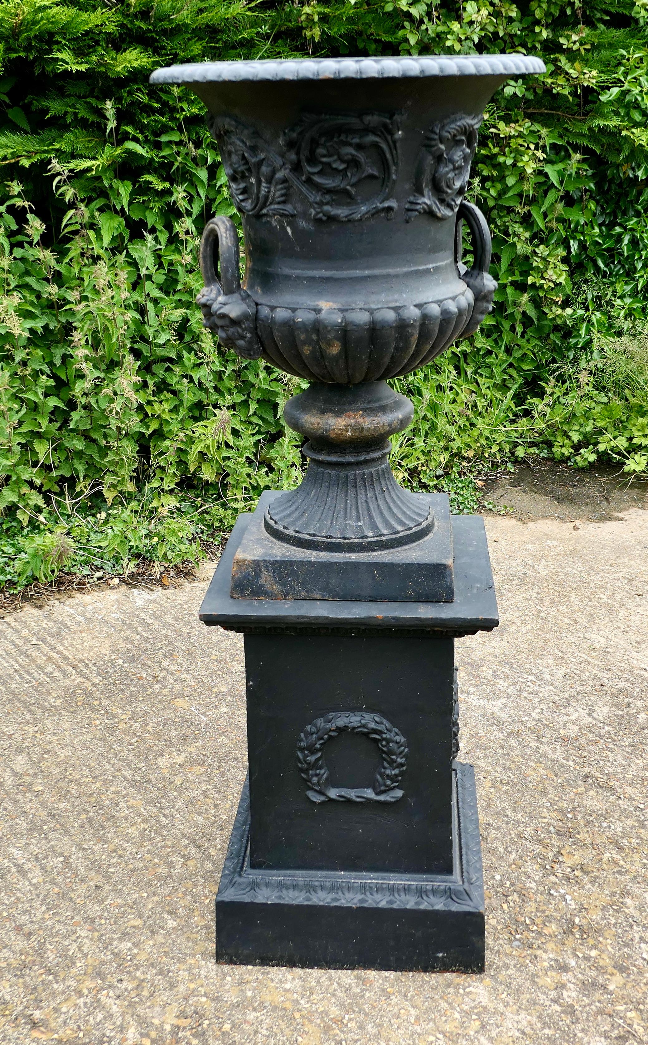 large cast iron urn planter