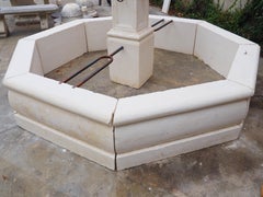 Large Cast Limestone Center Fountain from Southern Italy