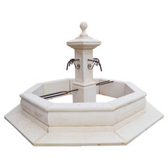Large Cast Limestone Center Fountain from Southern Italy