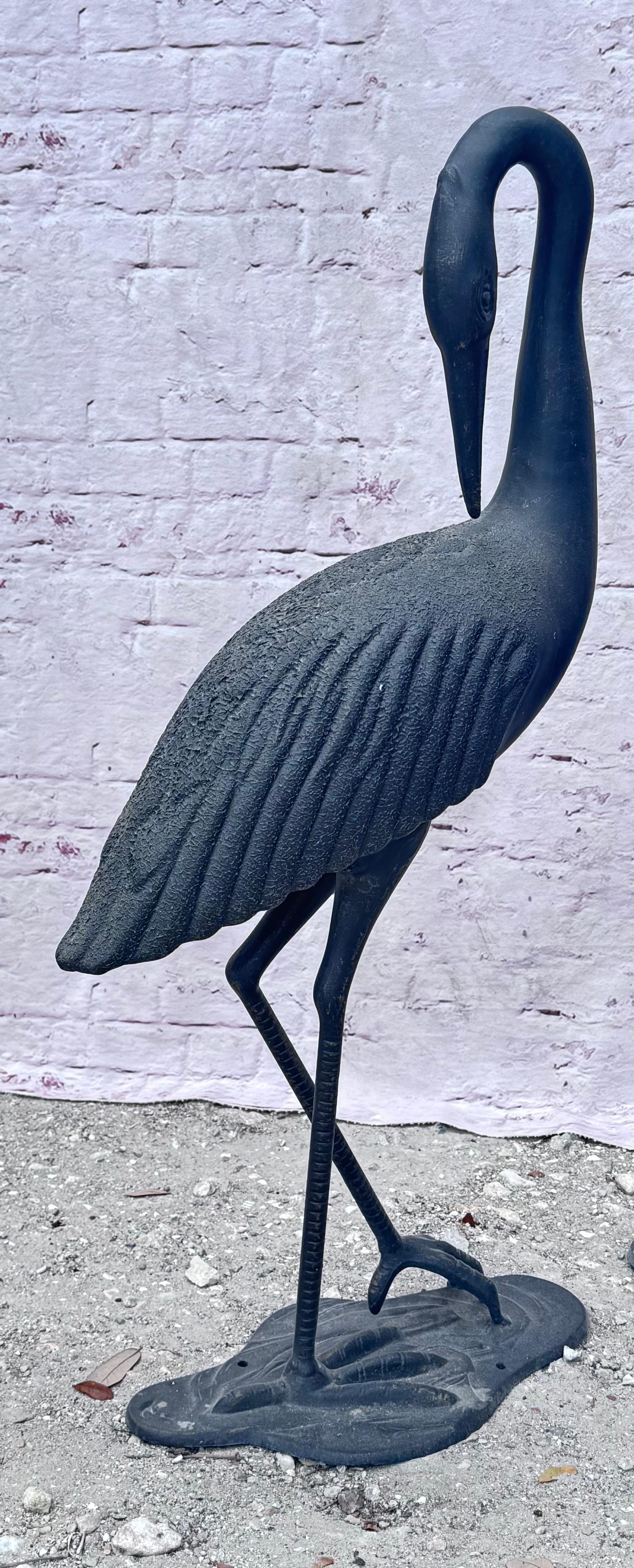 American Large Cast Metal Cranes, A Pair For Sale