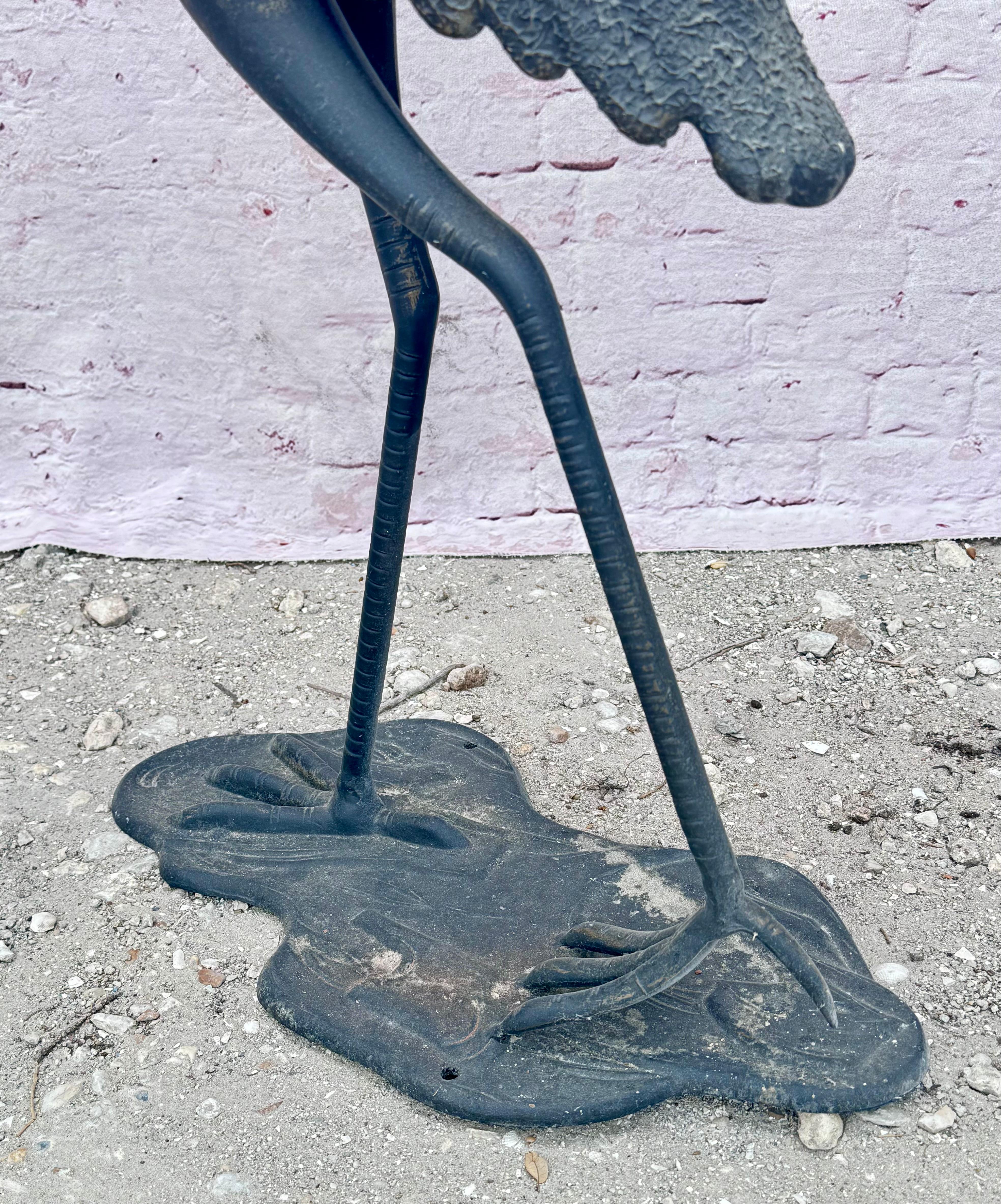 Large Cast Metal Cranes, A Pair For Sale 1