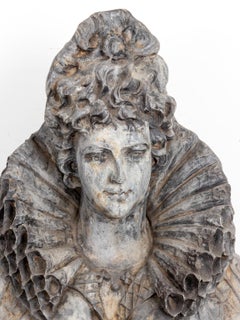 Large Cast Resin Bust of Woman
