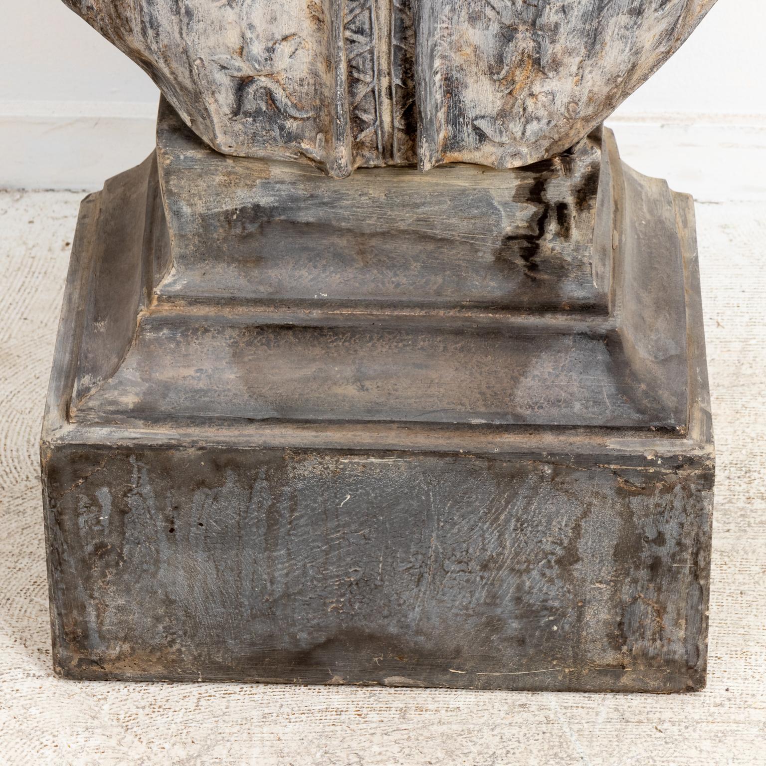 20th Century Large Cast Resin Bust of Woman