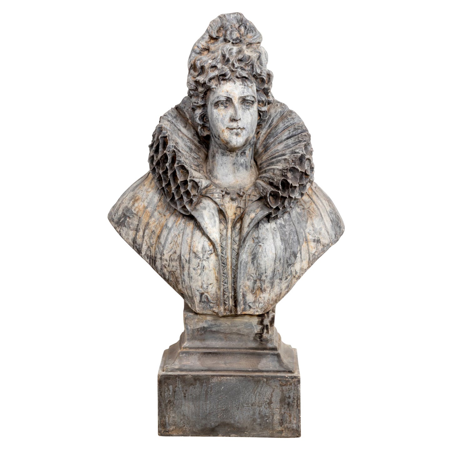 Large Cast Resin Bust of Woman