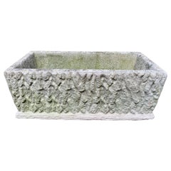 Jardinera grande de imitación de bois de piedra colada
