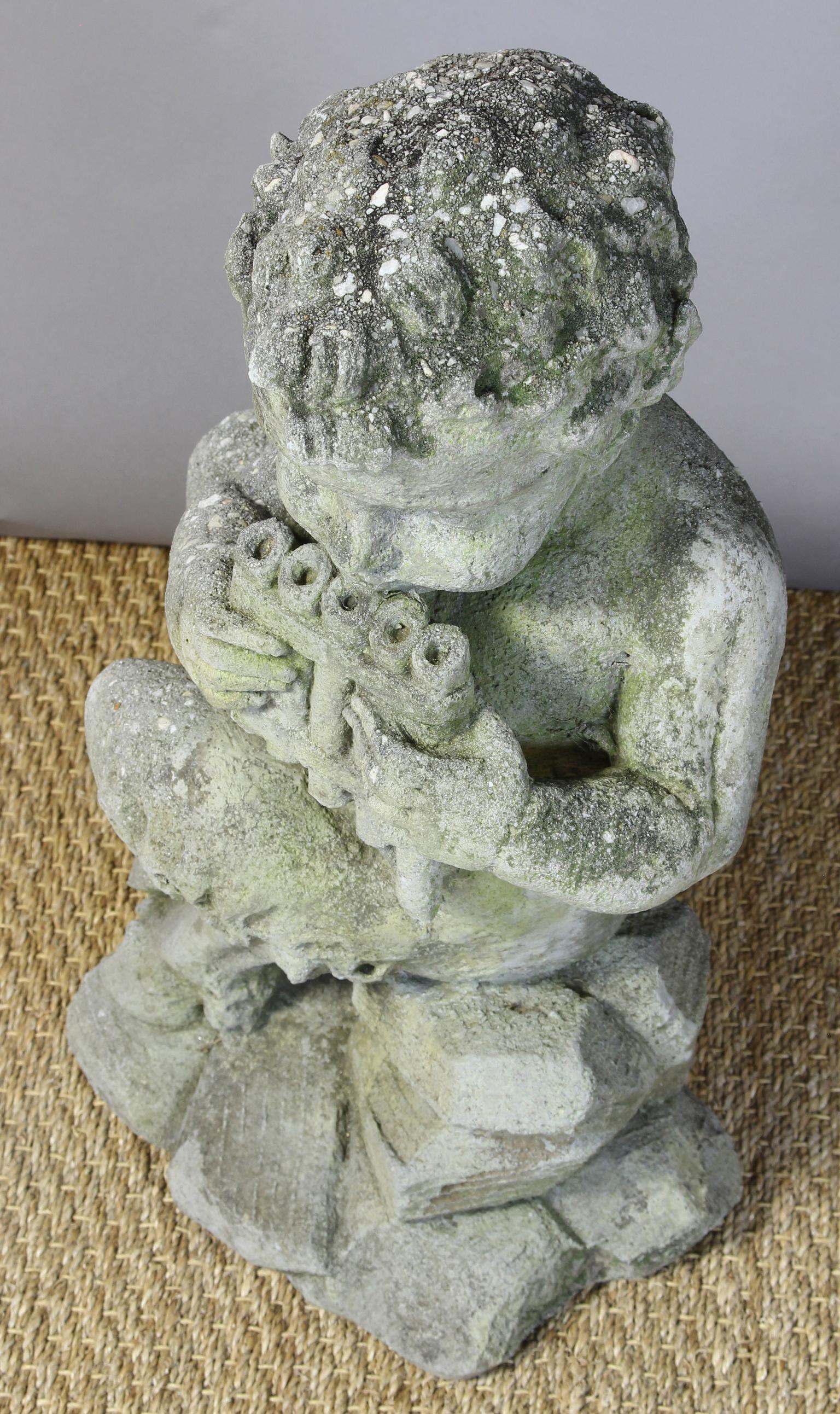 Large Cast Stone Garden Statue of Pan 1