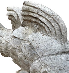 Large Cast Stone Stylized Koi Fish Sculpture