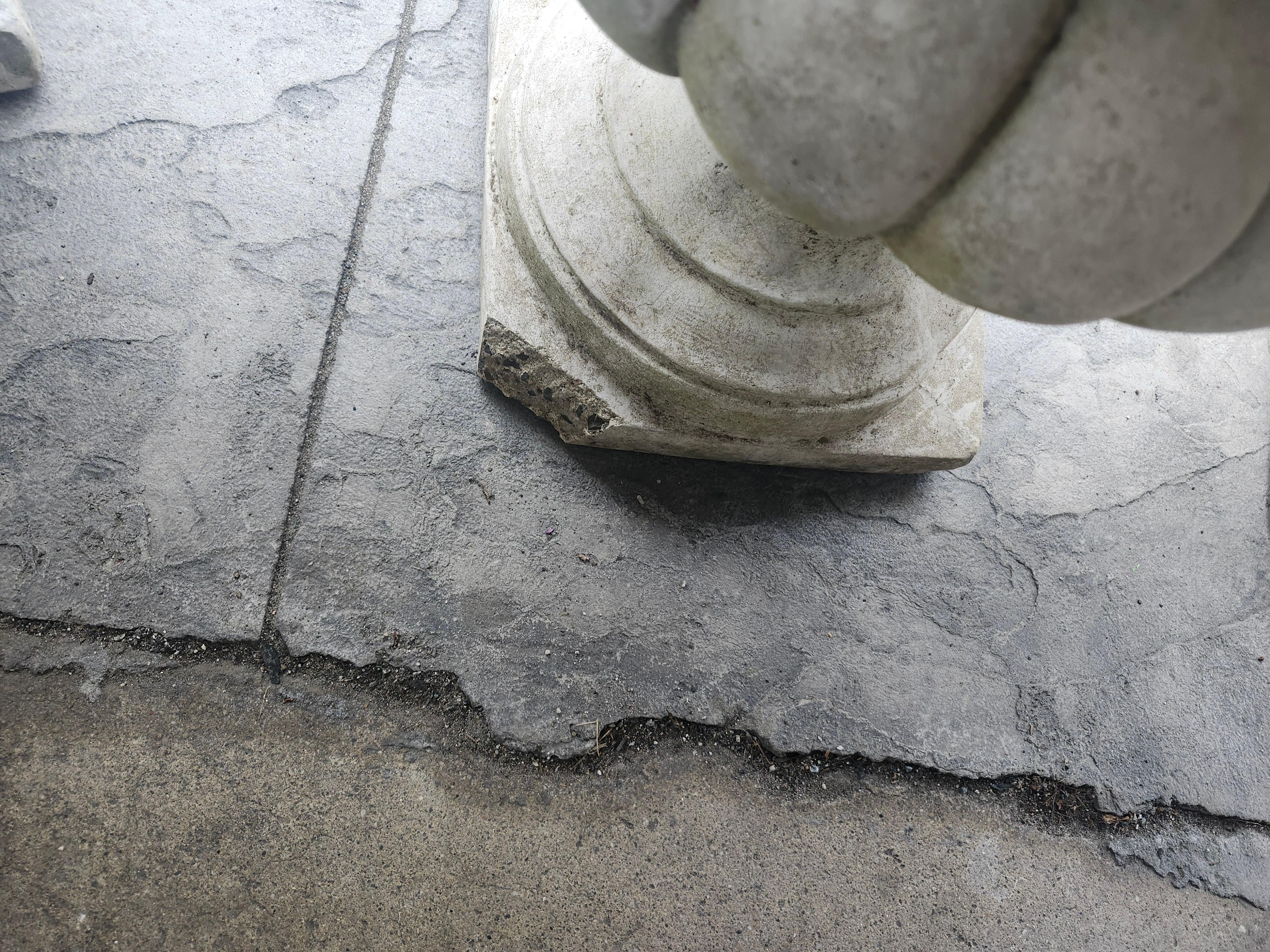 Large Cast Stone with Leaf Patterns Flared Tops 3 available ps For Sale 2