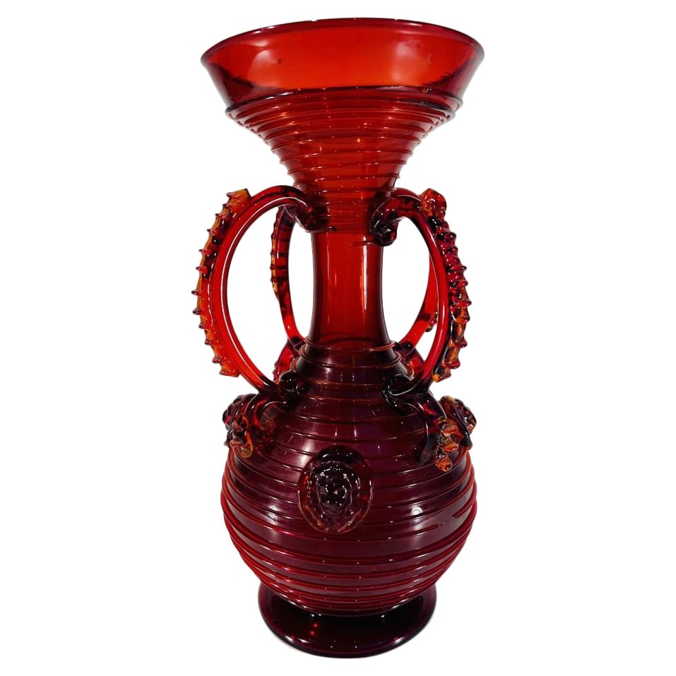 Gran vidrio artístico soplado catalán circa 1900 Art Nouveau en venta