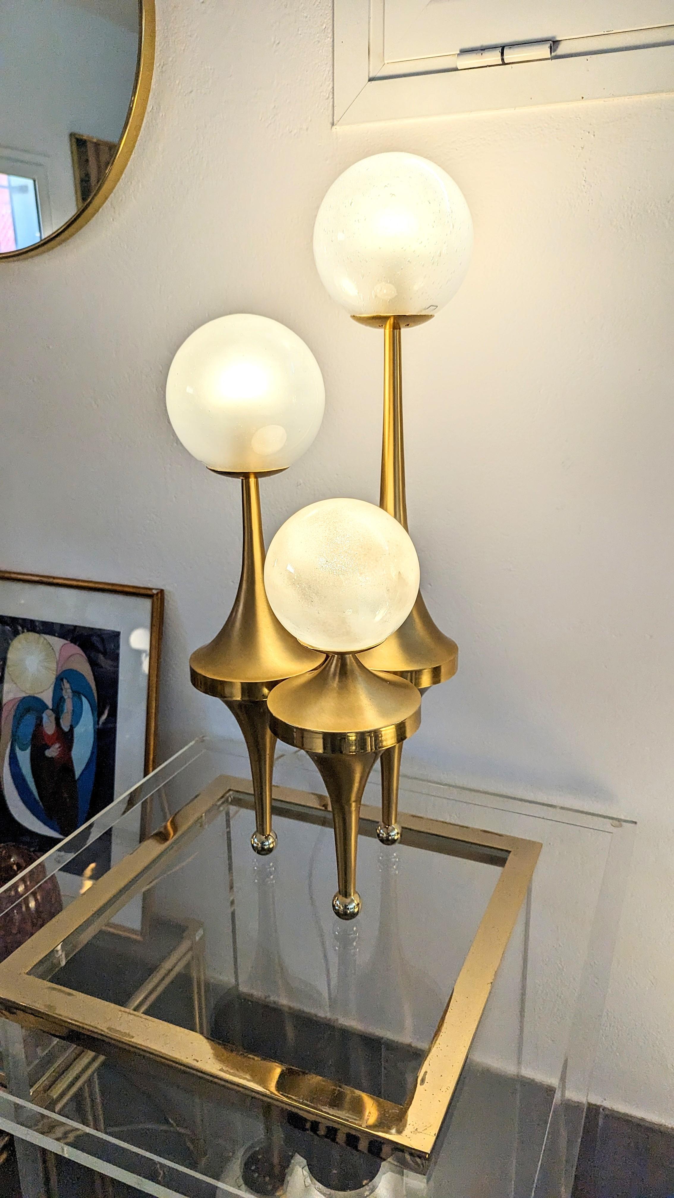 Large Cathedral Table Lamp, Italy, 1970s For Sale 2